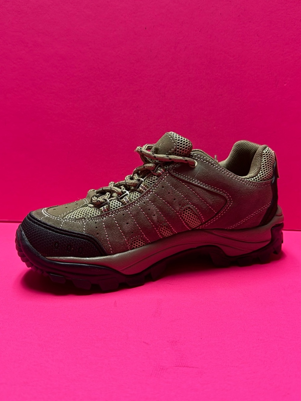 OP Kids Trail Sneaker - Taupe with Black Toe